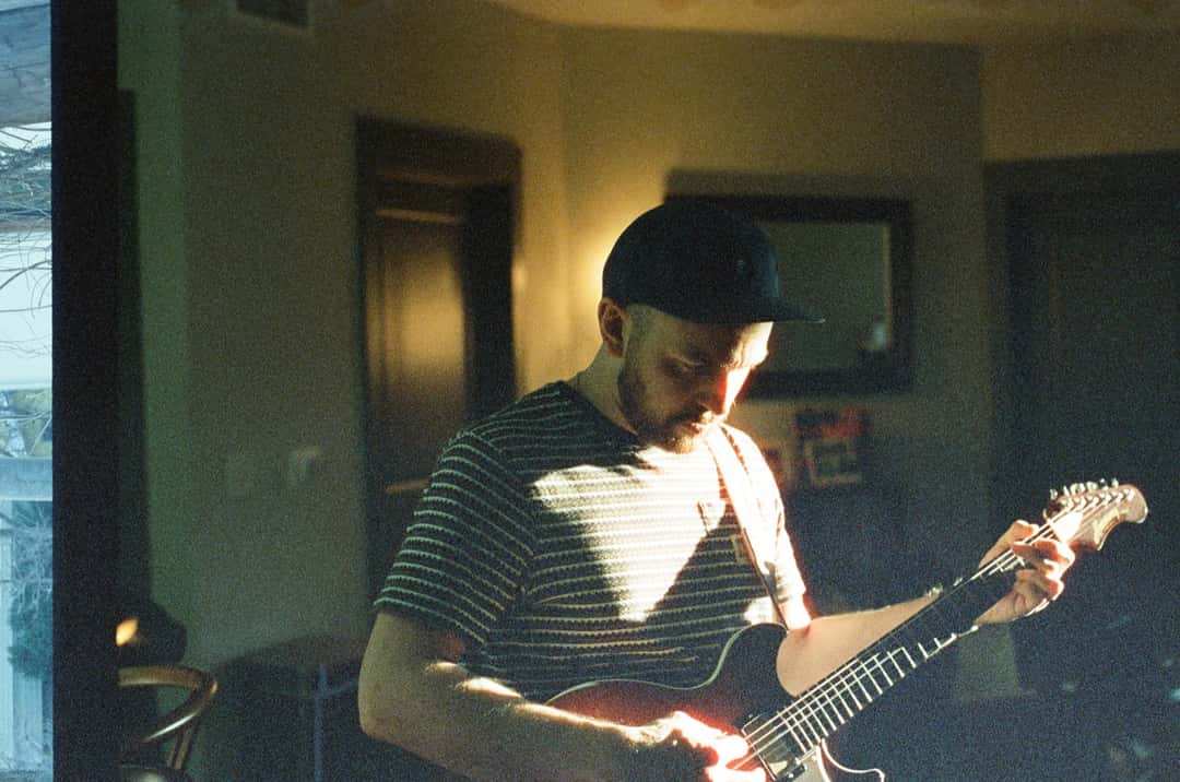Jason Desiderio of no way no how playing electric guitar